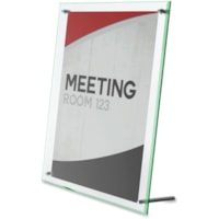Deflecto Superior Image Beveled Edge Sign Holder - 8.50" (215.90 mm) Width x 12.63" (320.68 mm) Height x 3.38" (85.73 mm) Depth - Rectangular Shape - Lightweight, Self-standing, Beveled Edge - Clear - 1 Each