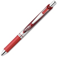 EnerGel - Stylo à encre gel liquide EnerGel RTX - 0,7 mm (0,03 po) Moyenne Pointe de stylo - Rechargeable - Rétractable - Ink Rouge - A base de gel - Barrel Argenté - Métal Pointe - 1 chaque