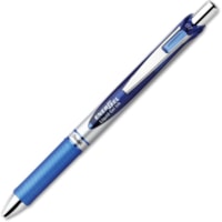 EnerGel - Stylo à encre gel liquide EnerGel RTX - 0,7 mm (0,03 po) Moyenne Pointe de stylo - Rechargeable - Rétractable - Ink Bleu - A base de gel - Barrel Argenté - Métal Pointe - 1 chaque