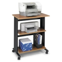 Safco - Socle pour imprimante 1881MO - 3 x Etagère(s) - 35 po (889 mm) Hauteur x 29,50 po (749,30 mm) Largeur x 20 po (508 mm) Profondeur - Acier - Chêne Moyen, Noir
