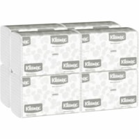 Kleenex Multi-Fold Towels - 1 Ply - 9.20" (233.68 mm) Width x 9.40" (238.76 mm) Length - White - 150 Pack - 8 / Carton