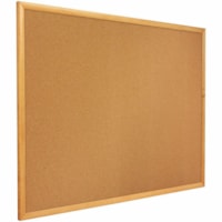 Quartet Classic Series Cork Bulletin Board - 24" (609.60 mm) Board Height x 36" (914.40 mm) Board Width - Brown Natural Cork Surface - Self-healing, Flexible, Durable - Oak Frame - 1 Each