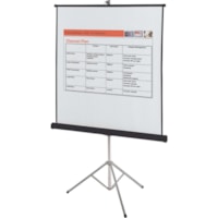 Quartet - Écran de projection Manuel - 1:1 - Blanc mat - hauteur de 60 po (1524 mm) x largeur de 60 po (1524 mm) - Support