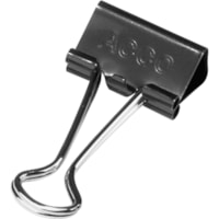 ACCO - Pince-notes repliables - Petit - largeur de 0,75 po (19,05 mm) - 0,3 po (7,94 mm) Size Capacity - Réutilisable, Grip antidérapant, Résistant à la rouille, Résistant aux rayures - Noir - Acier durci - 1 Douzaine