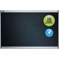 Quartet Prestige Embossed Foam Bulletin Board - Quartet® Prestige® Black Embossed Foam Bulletin Board 48" x 36" Aluminum frame with silver finish
