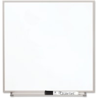 Quartet - Tableau blanc Matrix - hauteur de la planche 16 po (406,40 mm) x largeur de la planche 16 po (406,40 mm) - Surface Blanc - Magnétique, Résistants - Frame Argenté Aluminium - 1 chaque