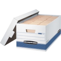 Bankers Box - Boîte d'entreposage Stor/File(tm) - Internal Dimensions : largeur de compartiment 12 po (304,80 mm) x profondeur de compartiment 24 po (609,60 mm) x hauteur de compartiment 10 po (254 mm) - External Dimensions : largeur de 12,9 po (327,15 mm) x profondeur de 25,4 po (644,65 mm) x ha
