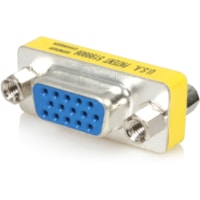 StarTech.com Slimline - Display gender changer - VGA - HD-15 (F) - HD-15 (F) - This Slimline Gender Changer (HDDB15F to HDDB15F) converts a High Density DB15 Male connector to a High Density DB15 Female connector. - VGA Gender Changer - VGA Coupler - HD15 Gender Changer