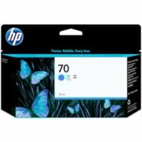 HP 70 (C9452A) Original Inkjet Ink Cartridge - Single Pack - Cyan - 1 Each - 130 mL