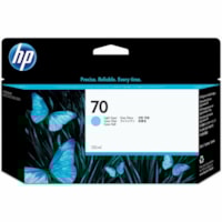 HP - Cartouche jet d'encre 70 (C9390A) D'origine Jet d'encre - Packet unique - Cyan clair - 1 chaque - 130 mL