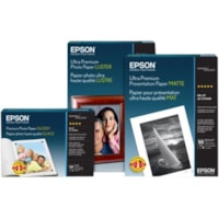 Epson - Papier photo Premium lustré - 10 po (254 mm) x 100 pi (30,48 m) - Lustre - 1 Rouleau