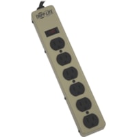 Tripp Lite by Eaton Waber 6 Outlets Power Strip - NEMA 5-15P - 6 x NEMA 5-15R - 6 ft (1.83 m) Cord - 15 A Current - 120 V AC Voltage