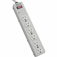 Tripp Lite Protect It! Six-Outlet Surge Suppressor - 6 x NEMA 5-15R - 1.80 kVA - 1340 J - 120 V AC Input - 120 V AC Output - 6 ft (1.83 m)