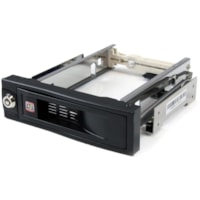 StarTech.com 5.25" Tray-Less SATA Hot-Swap Hard Drive Bay - Storage mobile rack - black - Hot-swap any 3.5in SATA hard drive easily from any computer with a 5.25in bay - trayless hot swap - hot swap mobile rack - 5.25 bay - internal enclosure - sata backplane