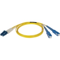 Tripp Lite series - Câble de raccordement duplex fibre optique - 49,2 pi (15 m) Fibre Optique Câble réseau - Câble de Raccordement - 9/125 µm - Jaune