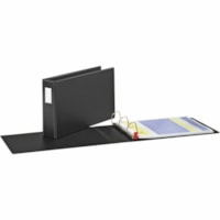 Cardinal® Premier EasyOpen Locking Slant-D Tabloid Binder - 3" (76.20 mm) Binder Capacity - Tabloid - 11" (279.40 mm) x 17" (431.80 mm) Sheet Size - 675 Sheet Capacity - 1 1/2" (38.10 mm) Spine Width - Fastener(s): 3 x D-Ring - Pocket(s): Inside Front & Back - Vinyl - Black - 3.19 lb (1446.96 g)