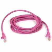 Belkin RJ45 Category 6 Snagless Patch Cable - 6 ft (1.83 m) Category 6 Network Cable - First End: 1 x RJ-45 - Male - Second End: 1 x RJ-45 - Male - Patch Cable - Pink - 1 Each