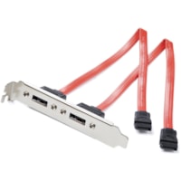 StarTech.com 2 Port SATA to eSATA Slot Plate Bracket - Serial ATA internal to external panel - 7 pin Serial ATA - 7 pin external Serial ATA - Turn two standard SATA motherboard connections into two external eSATA ports. - sata to esata plate - sata to esata bracket - esata slot bracket