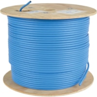 Tripp Lite series Cat5e 350 MHz Bulk Solid-Core PVC Cable, Blue, 1000 ft., TAA - 1000 ft (304.80 m) Category 5e Network Cable for Network Device, Router, Patch Panel, Switch - First End: Bare Wire - Second End: Bare Wire - 1 Gbit/s - Patch Cable - 24 AWG - Blue 
