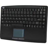 Clavier SlimTouch AKB-410UB - Câble Connectivité - USB Interface - Pavé tactile - Anglais (USA) - Noir Adesso - Câble Connectivité - USB Interface - 88 Touche(s) - Touche Windows Raccourci-clavier(s) - Anglais (USA) - Ordinateur, Portable, Point de vente (PDV), Kiosk