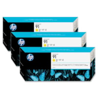 HP 91 Original Ink Cartridge - Multi-pack - Inkjet - Yellow - 3 / Pack