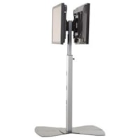 Chief PF2-UB Floor Stand for Flat Panel Dual Display - 400 lb (181436.95 g) Load Capacity - Flat Panel Display Type Supported - Black