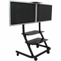 Chief PPD-2000 Dual Display Video Conferencing Cart - 200 lb (90718.47 g) Load Capacity - Flat Panel Display Type Supported - Black