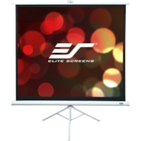 Elite Screens Tripod T119NWS1 119" Projection Screen - Front Projection - 1:1 - MaxWhite - 84" Height x 84" Width - 1.1 Gain - Floor Mount