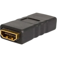StarTech.com HDMI to HDMI Adapter, High Speed HDMI to HDMI Connector, 4K 30Hz HDMI to HDMI Coupler, HDMI Female to HDMI Female Converter - HDMI 1.4b Coupler; 4K (3840x2160p 30Hz)/Full HD 1080p/10.2 Gbps bandwidth/8Ch Audio - Molded PVC adapter; Small 1.8"(46mm) x 0.9"(22mm) x 0.4"(11mm) size - Gold-