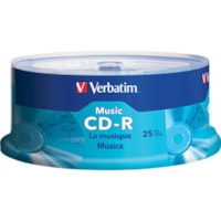 Verbatim - CD enregistrable 96155 - CD-R - 40x - 700 Mo - 25 emballage Broche - 120 mm - 1,33 Heure Temps maximum d'enregistrement