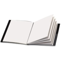Cardinal ShowFile 50132 Letter Presentation Folder - 8 1/2" (215.90 mm) x 11" (279.40 mm) - 24 Sheets Capacity - 12 Internal Pocket(s) - Poly - Black - Acid-free, Spine Label, Clear Overlay - 1 Each