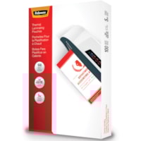 Fellowes Glossy Pouches - Legal, 5 mil, 100 pack - Sheet Size Supported: Legal - Laminating Pouch/Sheet Size: 9" (228.60 mm) Width x 5 mil (0.13 mm) Thickness - Type G - Glossy - for Document - Durable - Clear - Polyethylene Terephthalate (PET) - 100 / Pack