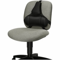 Fellowes Professional Series Back Support with Microban® Protection - Strap Mount - Black - Fabric, Memory Foam - 1 Each