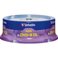 DVD enregistrable 95484 - DVD+R DL - 8x - 8,50 Go - 15 emballage Broche Verbatim