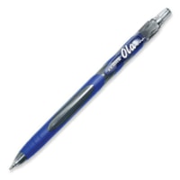 Stylo à bille OLA Zebra Pen - 1 mm (0,04 po) Moyenne Pointe de stylo - Rétractable - Ink Bleu - Barrel Bleu Caoutchouc - 12 / boîte