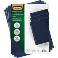 Fellowes Expressions Oversize Linen Presentation Covers - 11.3" (285.8 mm) Height x 8.8" (222.3 mm) Width x 0.1" (1.5 mm) Depth - For Letter 8 1/2" (215.90 mm) x 11" (279.40 mm) Sheet - Navy - Linen - 200 / Pack