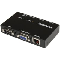 Transmetteur vidéo (émetteur) - Filaire StarTech.com - 1 Dispositif d'entrée - 492,13 pi (150000 mm) Gamme - 4 x Réseasu (RJ-45) - 1 x Entrée VGA - 1 x Sortie VGA - VGA - 1600 x 1200 - Paire torsadée - Catégorie 5 - Bureau