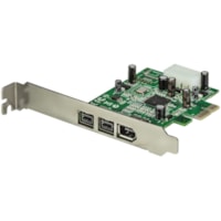 StarTech.com 3 Port 2b 1a 1394 PCI Express FireWire Card - Add 2 native FireWire 800 ports to your computer through a PCI Express expansion slot - pci express firewire card - pci express 1394a - pcie firewire card - pcie 1394 - 4 port firewire 400 card