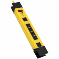 Tripp Lite Safety Surge Protector Strip 120V 6 Outlet 15' Cord OSHA - Receptacles: 6 x NEMA 5-15R - 2700J - Receptacles: 6 x NEMA 5-15R - 2700J