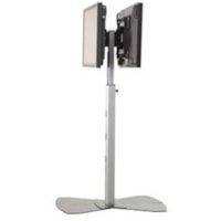 Chief PF22000B Dual Display Floor Stand - Up to 65" Screen Support - 181.44 kg Load Capacity - Plasma Display Type Supported - DepthFloor Stand - Black