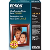 Epson - Papier photo Ultra Premium - 4 po (101,60 mm) x 6 po (152,40 mm) - Brillant