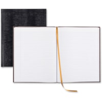 Rediform Large Executive Hardbound Notebook - Letter - 150 Sheets - Sewn - Ruled Margin - 18 lb (8164.66 g) Basis Weight - Letter - 8 1/2" (215.90 mm) x 11" (279.40 mm) Sheet Size - White Paper - Blue Textured Cover - Hard Cover - Recycled - 1 Each