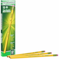 Ticonderoga No. 4 Pencils - Black Lead - #4 - Yellow Cedar Barrel - 1 Dozen