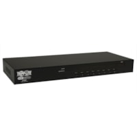 Tripp Lite 8-Port 1U Rackmount USB/PS2 KVM Switch - Steel Housing - 8 x 1 - 8 x HD-15 - 1U - Rack-mountable