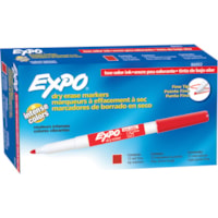 Expo Low-Odor Dry-erase Markers - Fine Marker Point - Red Ink - 1 Dozen