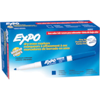 Expo Low-Odor Dry-erase Markers - Fine Marker Point - Blue Ink - 1 Dozen