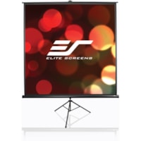 Elite Screens Tripod T100UWH 100" Projection Screen - Front Projection - 16:9 - MaxWhite - 49" Height x 87" Width - 1.1 Gain - Floor Mount