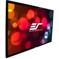 Elite Screens R125WH1-Wide 125" Fixed Frame Projection Screen - CineWhite - 49" Height x 115.2" Width - 1.1 Gain - Wall Mount