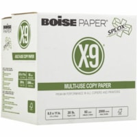 Papier de copie Laser, Jet d'encre - Blanc X-9 - 92 Luminosité - format format lettre - 8 1/2 po x 11 po - 20 lb (9071,85 g) Grammage - Lisse - Sans bourrage, Sans chlore - Blanc - 2500 / Carton