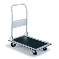 Safco Tuff Truck Large Platform Truck - 500 lb (226796.19 g) Capacity - 4 Casters - 4" (101.60 mm) Caster Size - Steel - 24" (609.60 mm) Width x 36" (914.40 mm) Depth x 34" (863.60 mm) Height - Steel Frame - Gray, Black - 1 Each